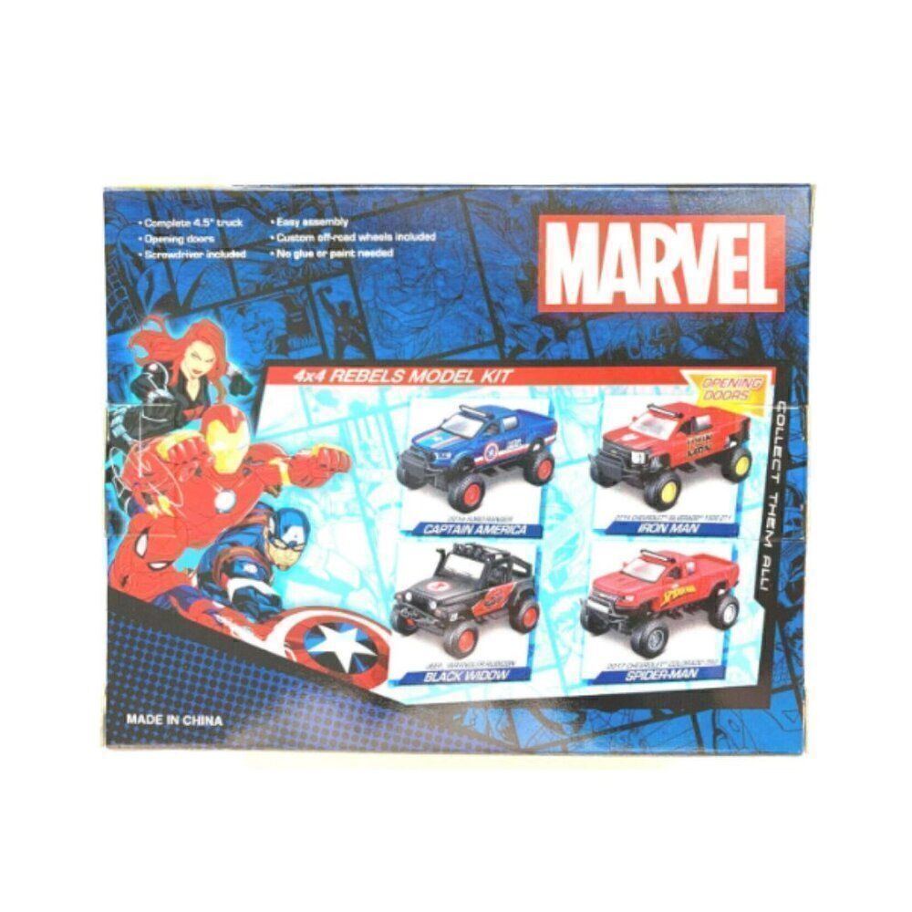 Marvel 4X4 Rebels Model Kit Easy Assembly - Black Widow Wrangler Rubicon - Picture 2 of 2
